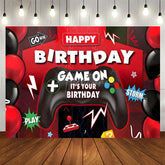 Aperturee - Aperturee Red Black Balloons Game On Its Your Birthday Backdrop